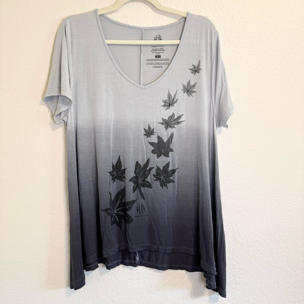 Cirque Du Soleil KA Leaf Print Tunic Top - L - Picture 4 of 9